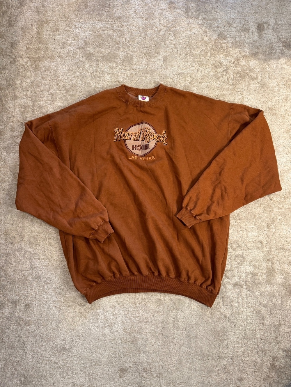 Hard Rock Hotel Las Vegas Brown Crewneck Sweatshirt XXL